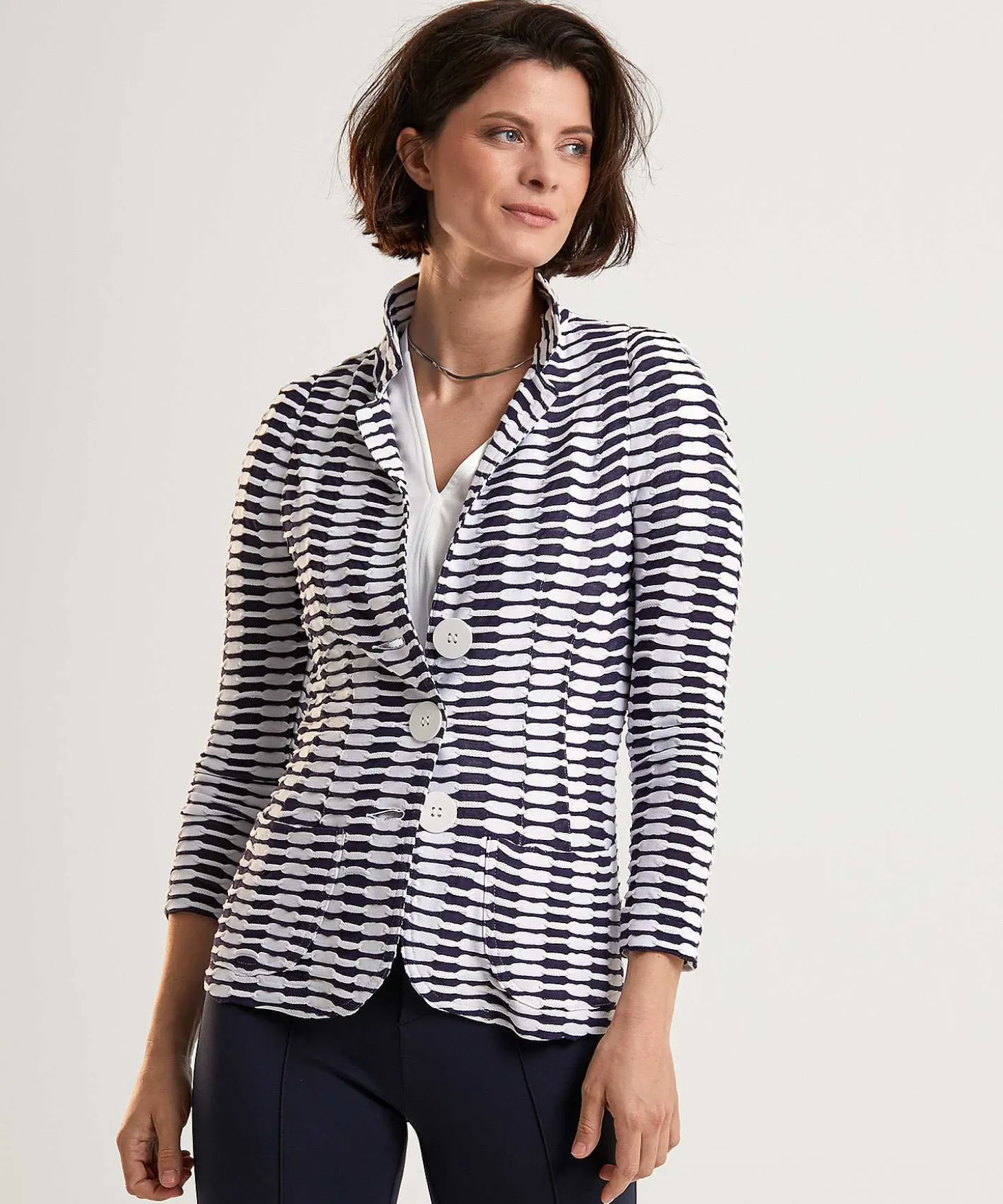 Ml Collections Blazer Wave Structuur
