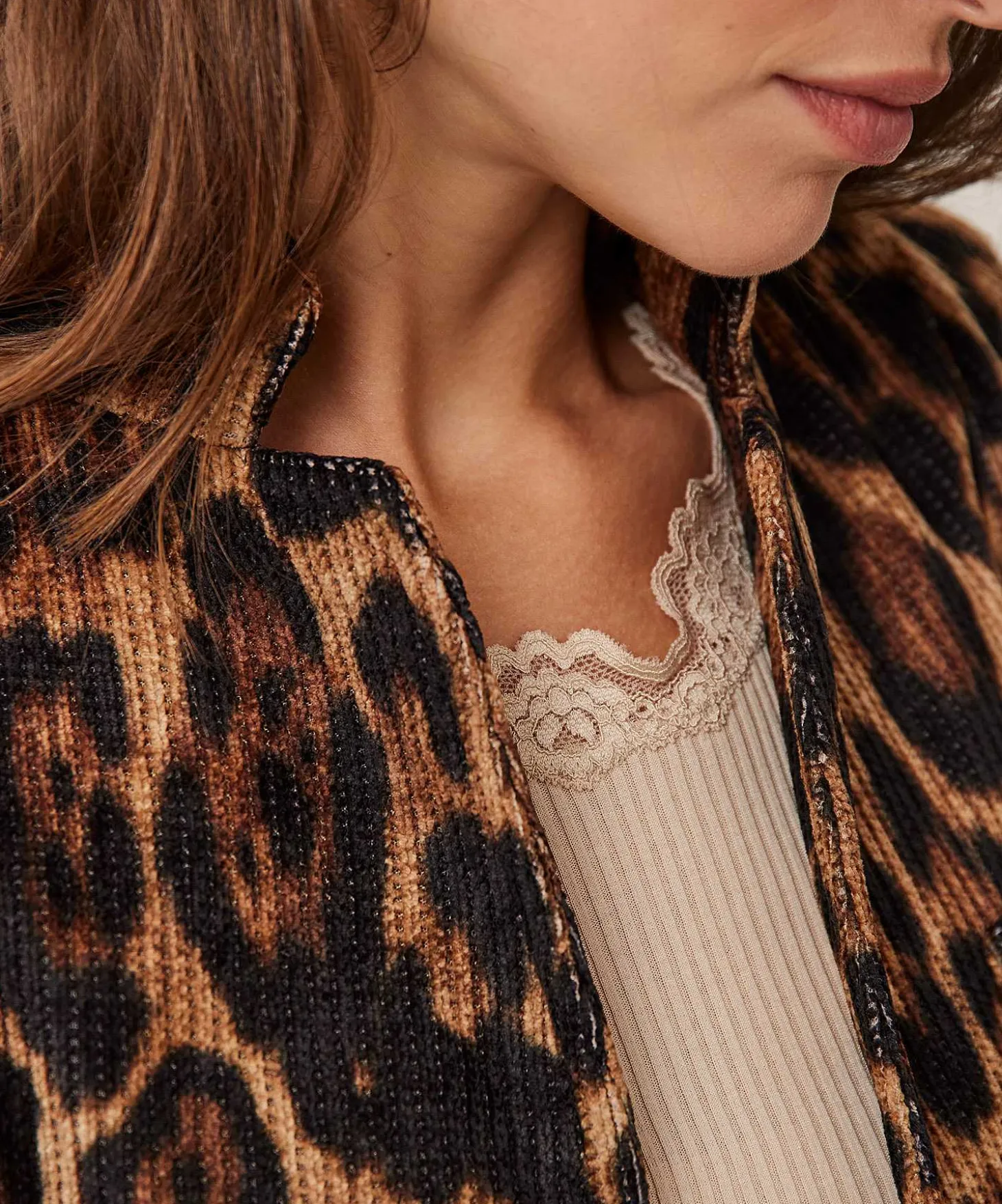 Ml Collections Chenille Blazer Panterprint