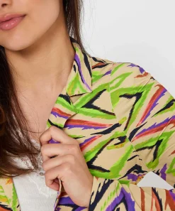 Ml Collections Slinky Blazer Swirl Print