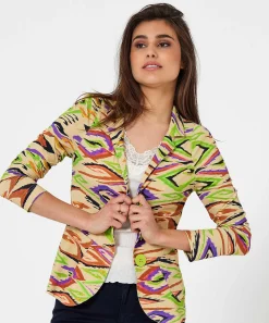 Ml Collections Slinky Blazer Swirl Print
