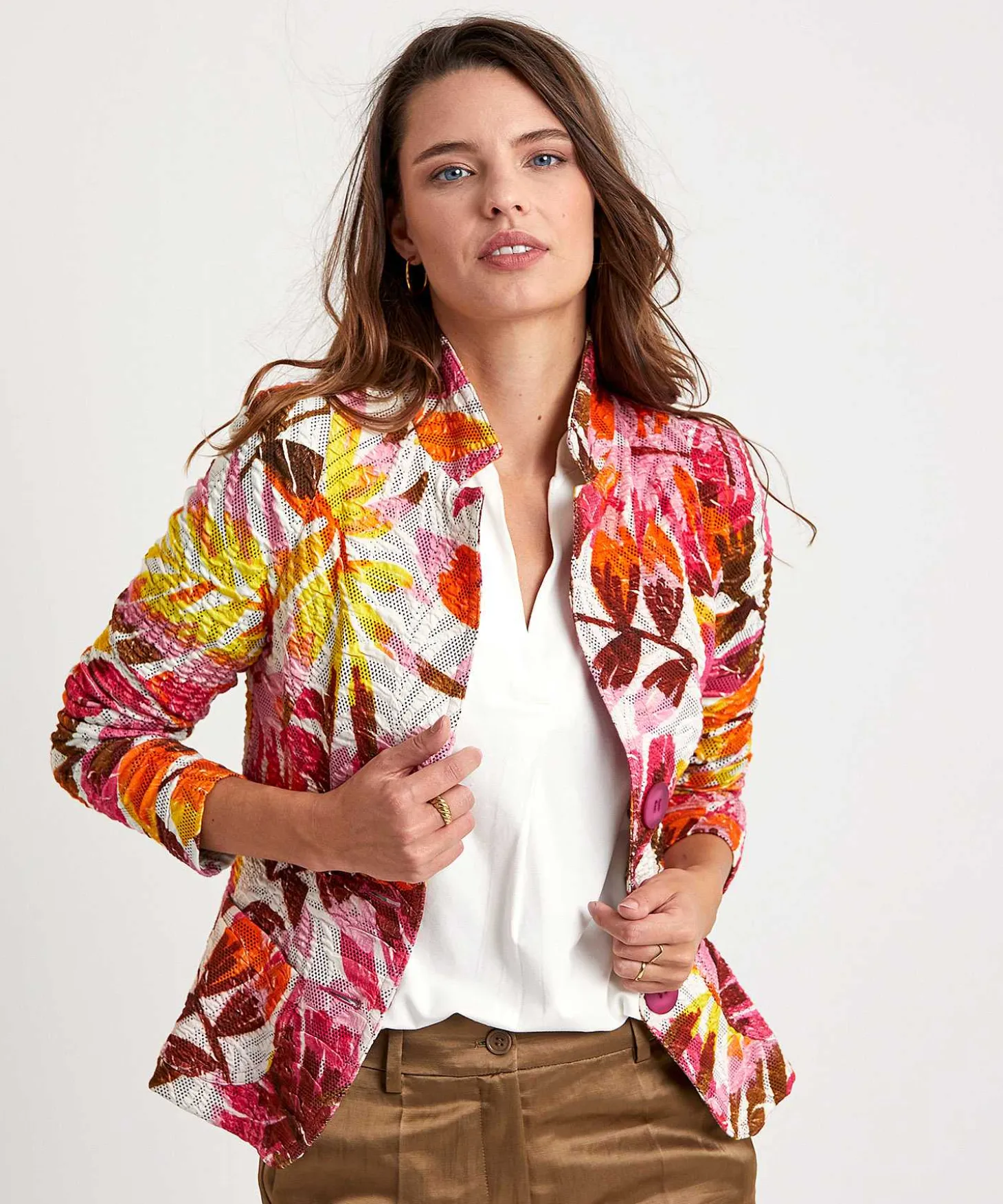 Ml Collections Structuur Blazer Bladprint