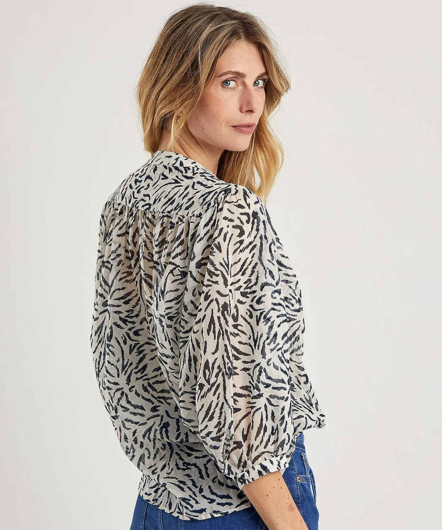 Moscow Cotton Voile Blouse Butterfly
