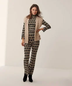 Moscow Mouwloos Vest Kabelmotief Birma