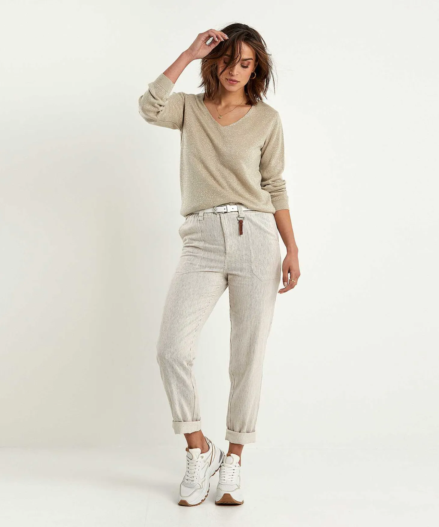 Moscow Paperbag Broek Met Streepjes Margarita