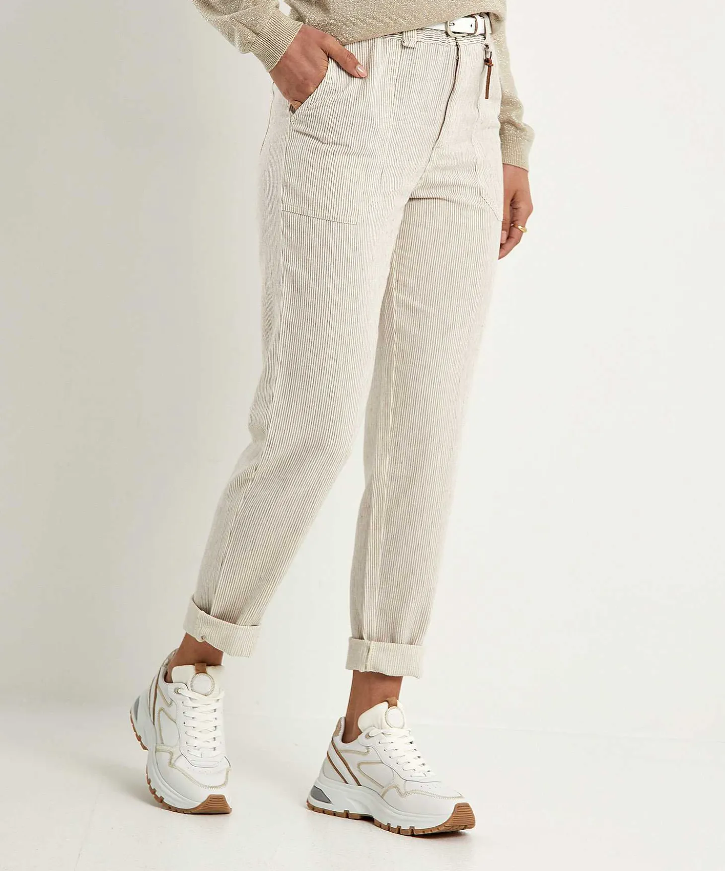 Moscow Paperbag Broek Met Streepjes Margarita