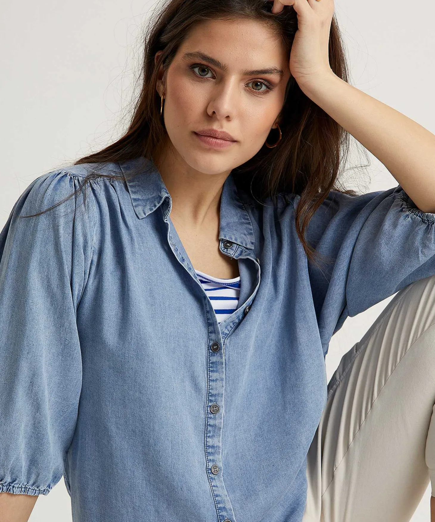 Moscow Soft Denim Blouse Jordy