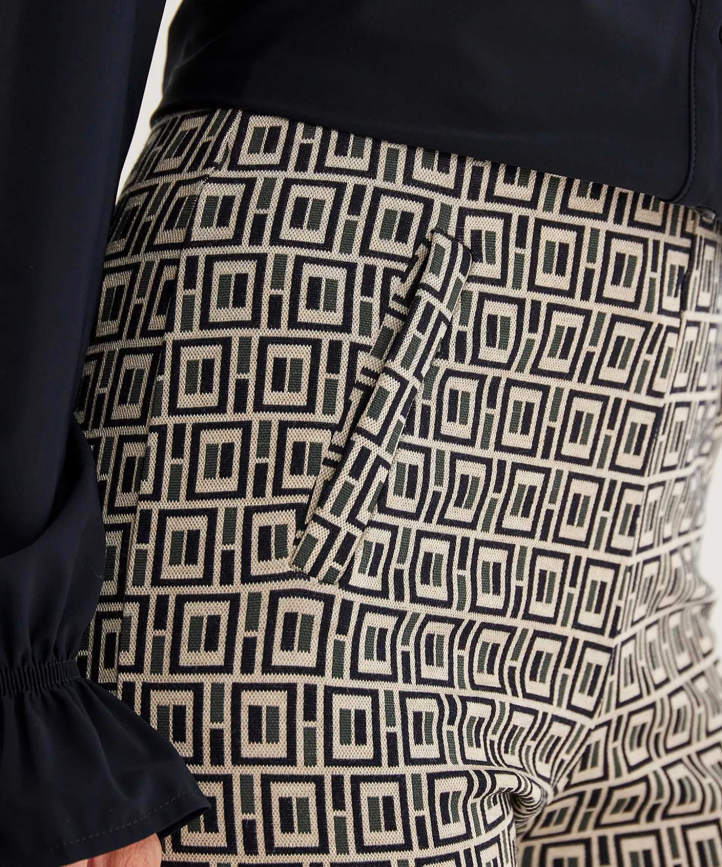 No Man's Land Broek Jacquard Grafisch