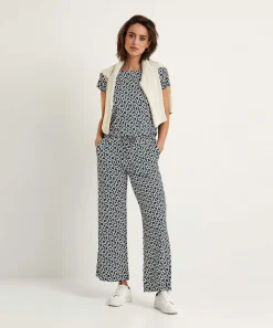 No Man's Land Cropped Palazzo Broek Slinky Retro