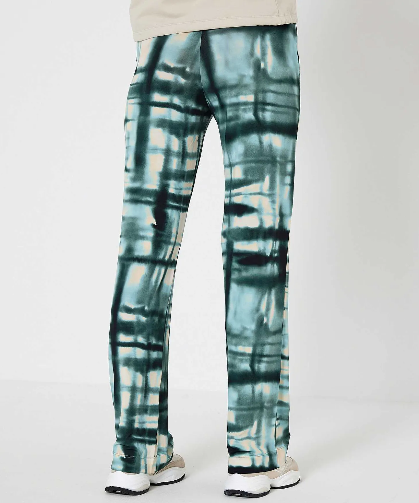 No Man's Land Palazzo Broek Slinky Batik Print
