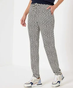 No Man's Land Slinky Broek Grafische Print