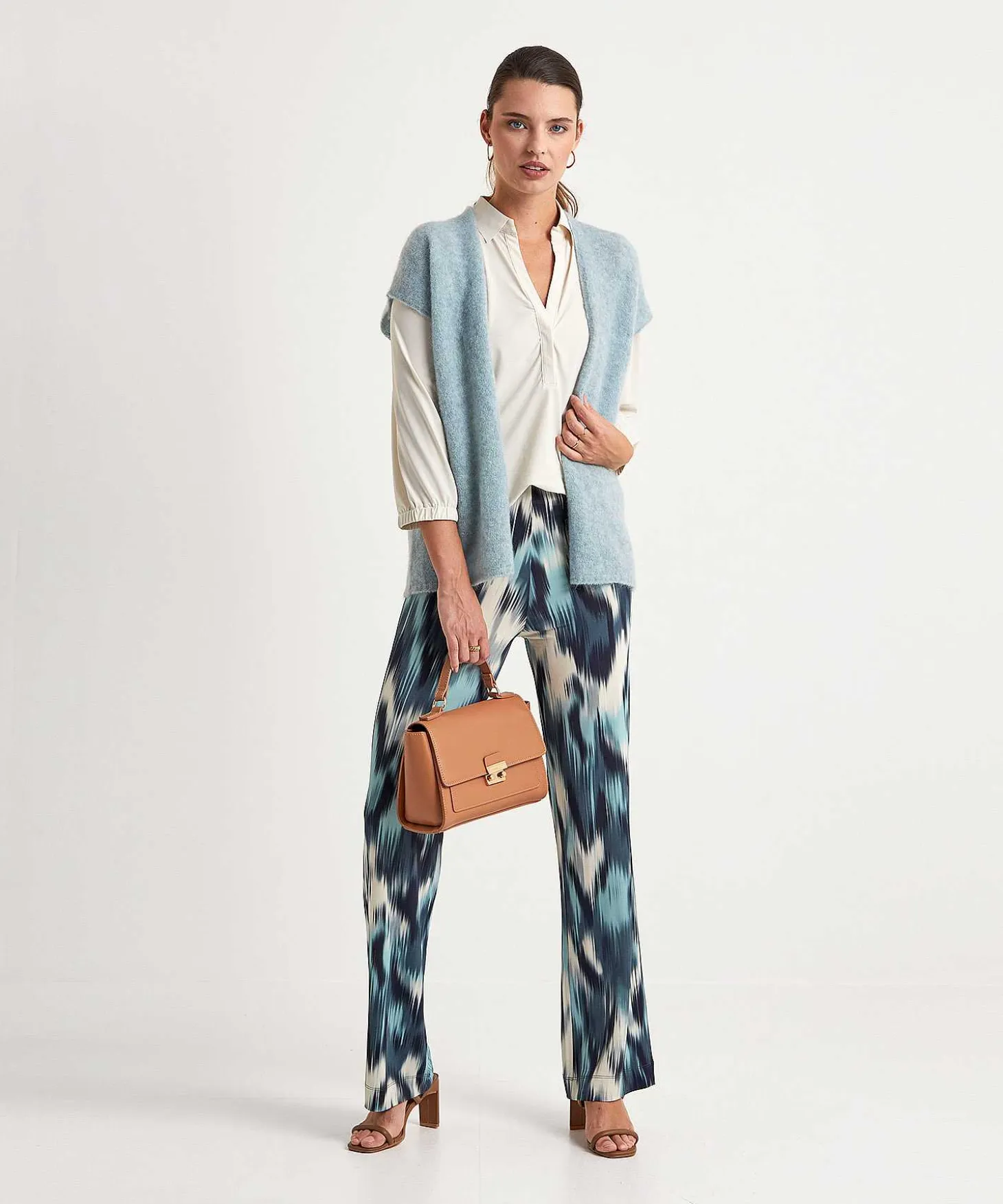 No Man's Land Slinky Palazzo Broek Tie-Dye