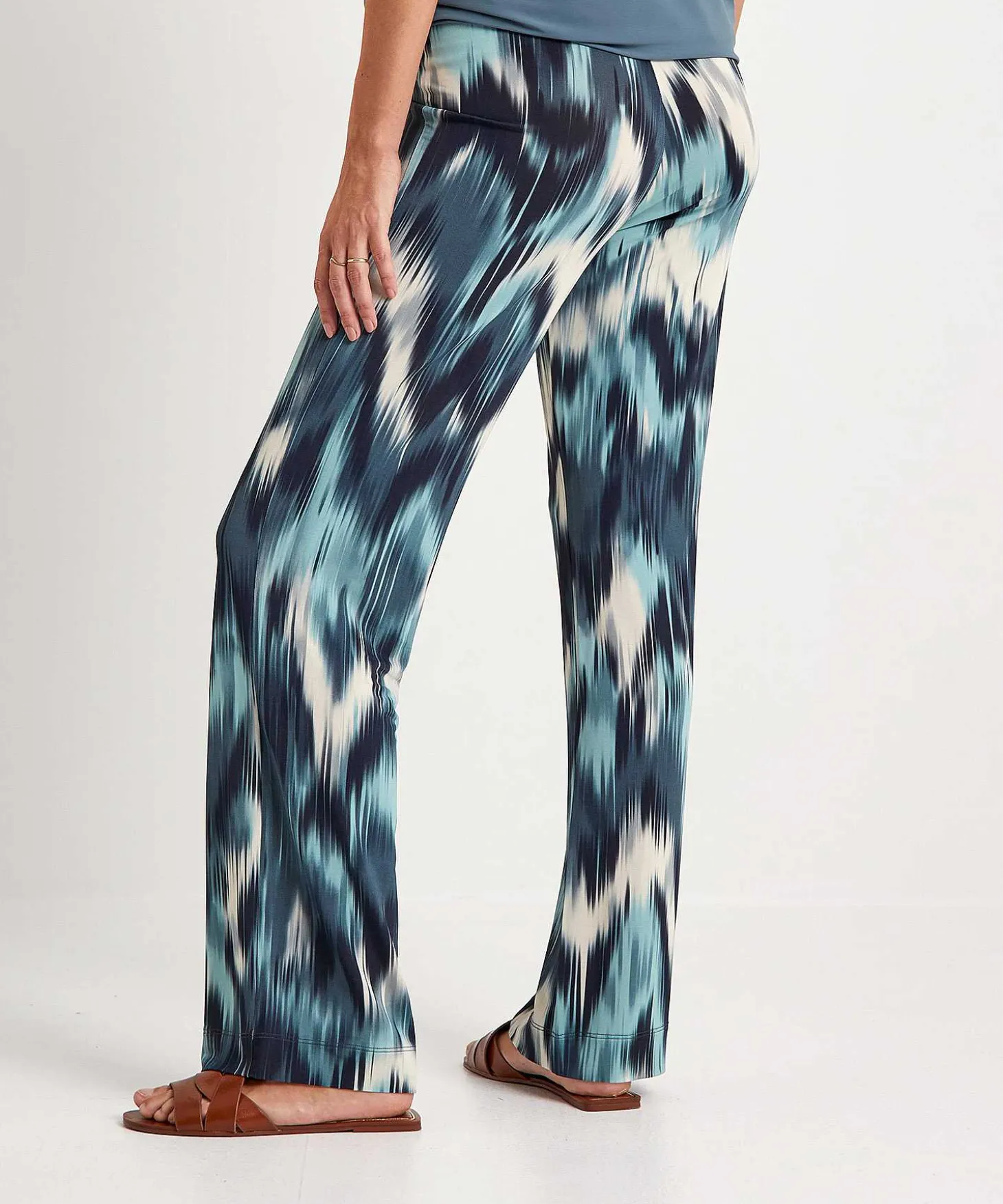 No Man's Land Slinky Palazzo Broek Tie-Dye