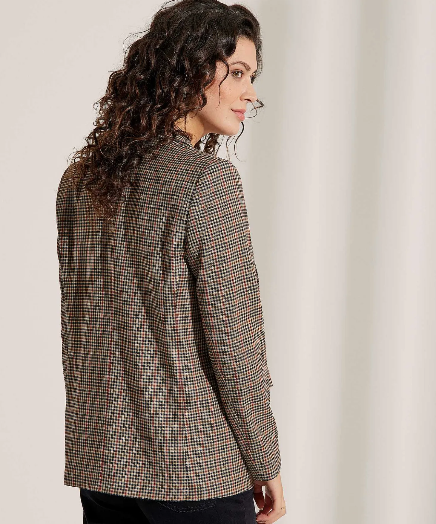 Oui Blazer Fijne Ruit