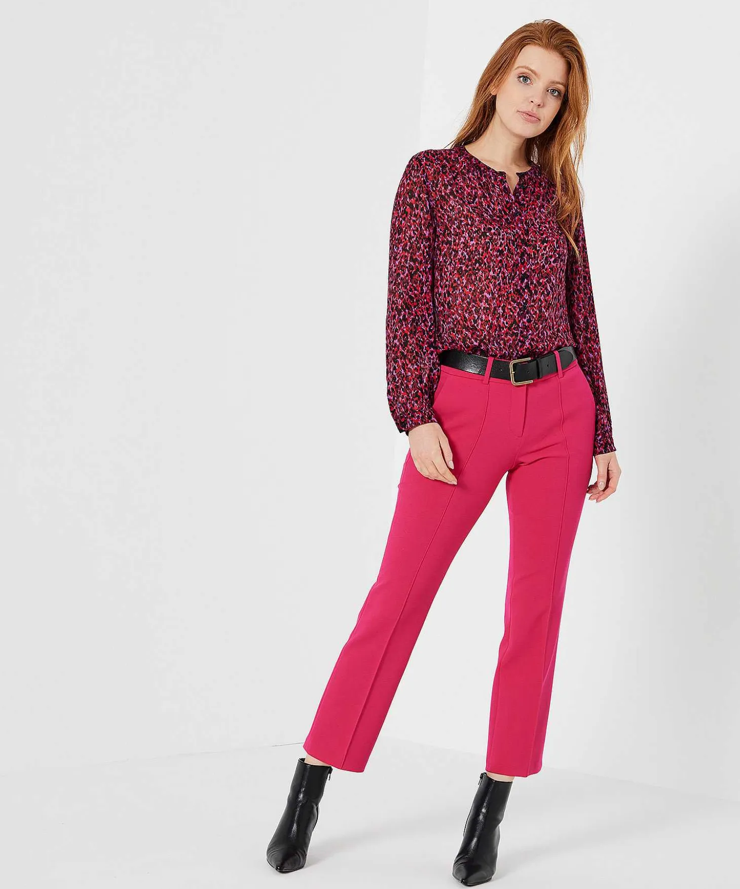 Oui Blouse Crepe Voile Animalprint