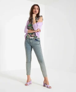 Oui Cropped Jeans Skinny Splitjes