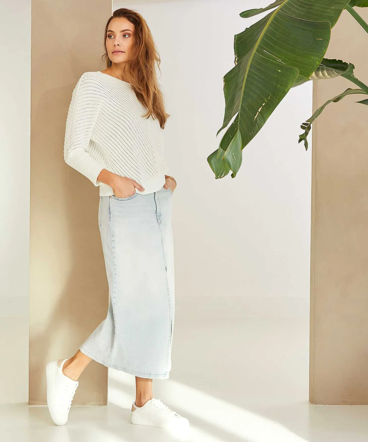 Oui Denim Rok Met Split