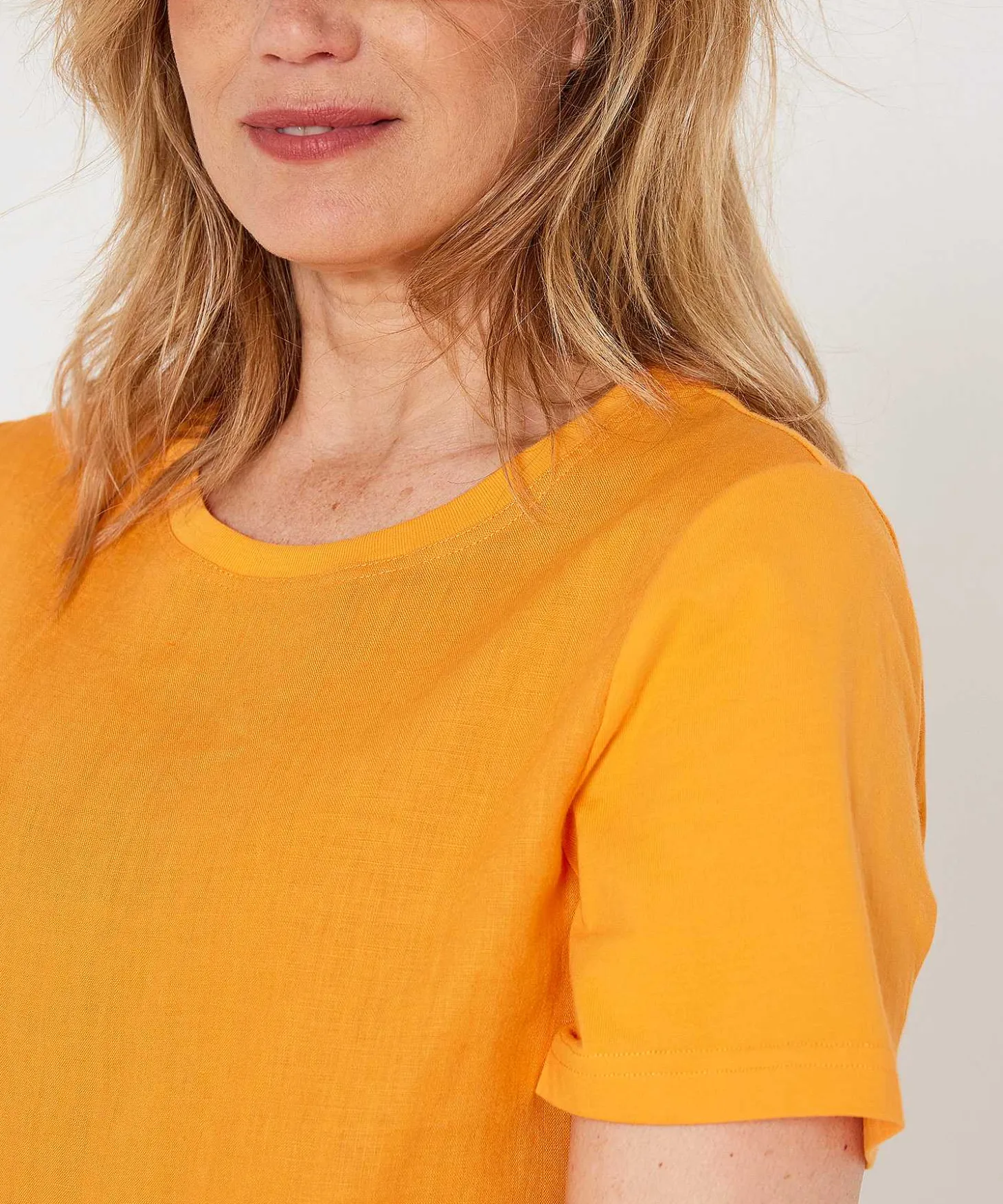 Oui Jurk Met Linnen Voorpand