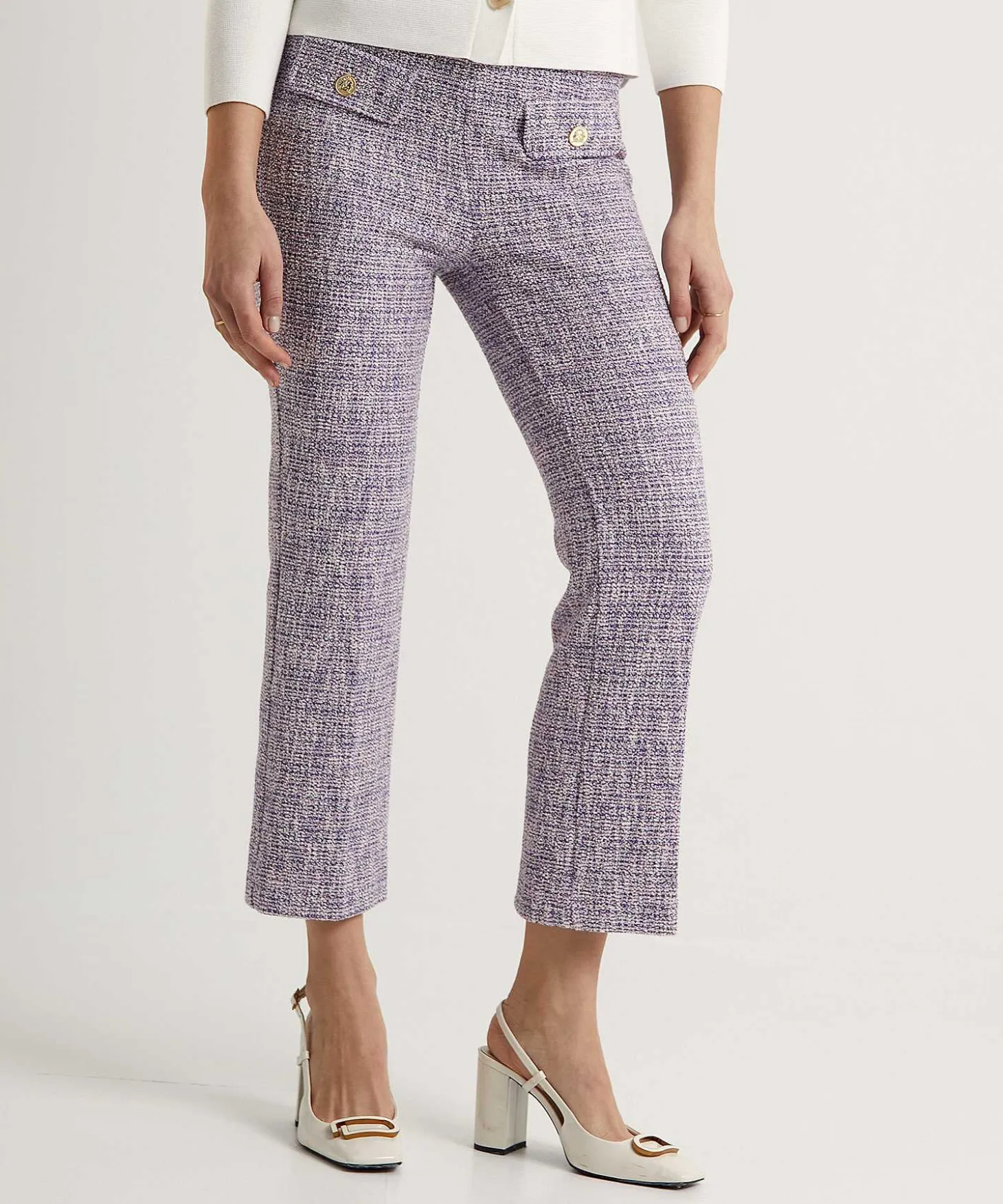 Oui Kick Flare Boucle Broek