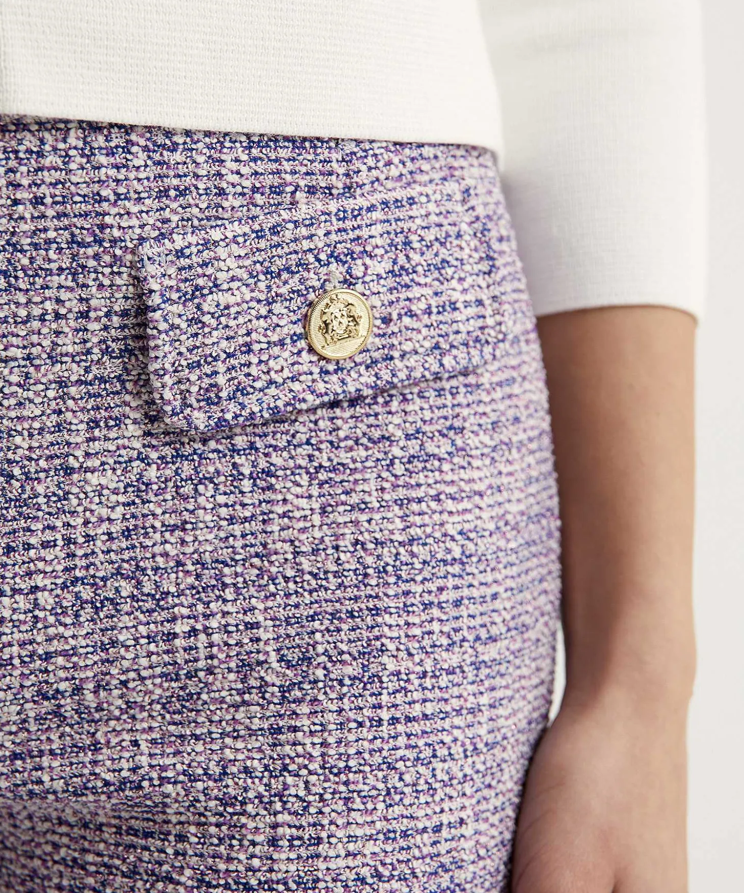 Oui Kick Flare Boucle Broek