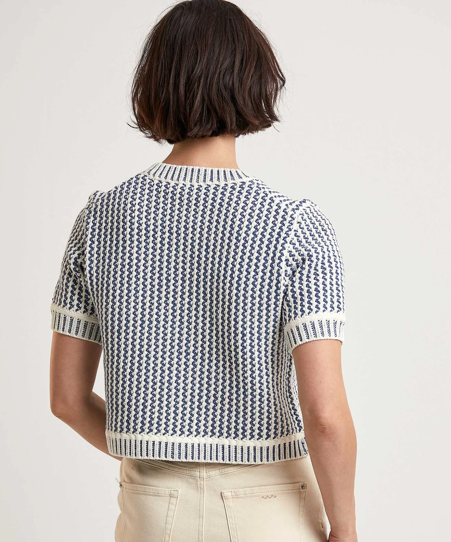 Oui Kort Vestje Two-Tone