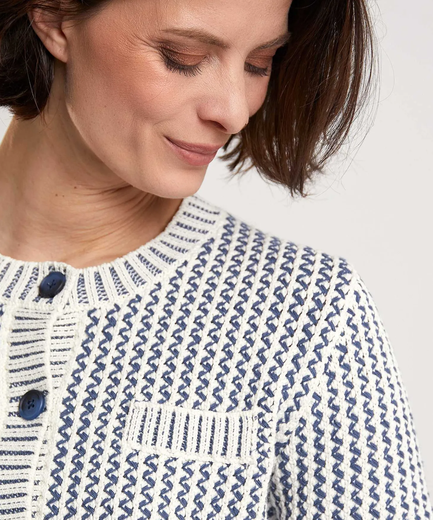 Oui Kort Vestje Two-Tone