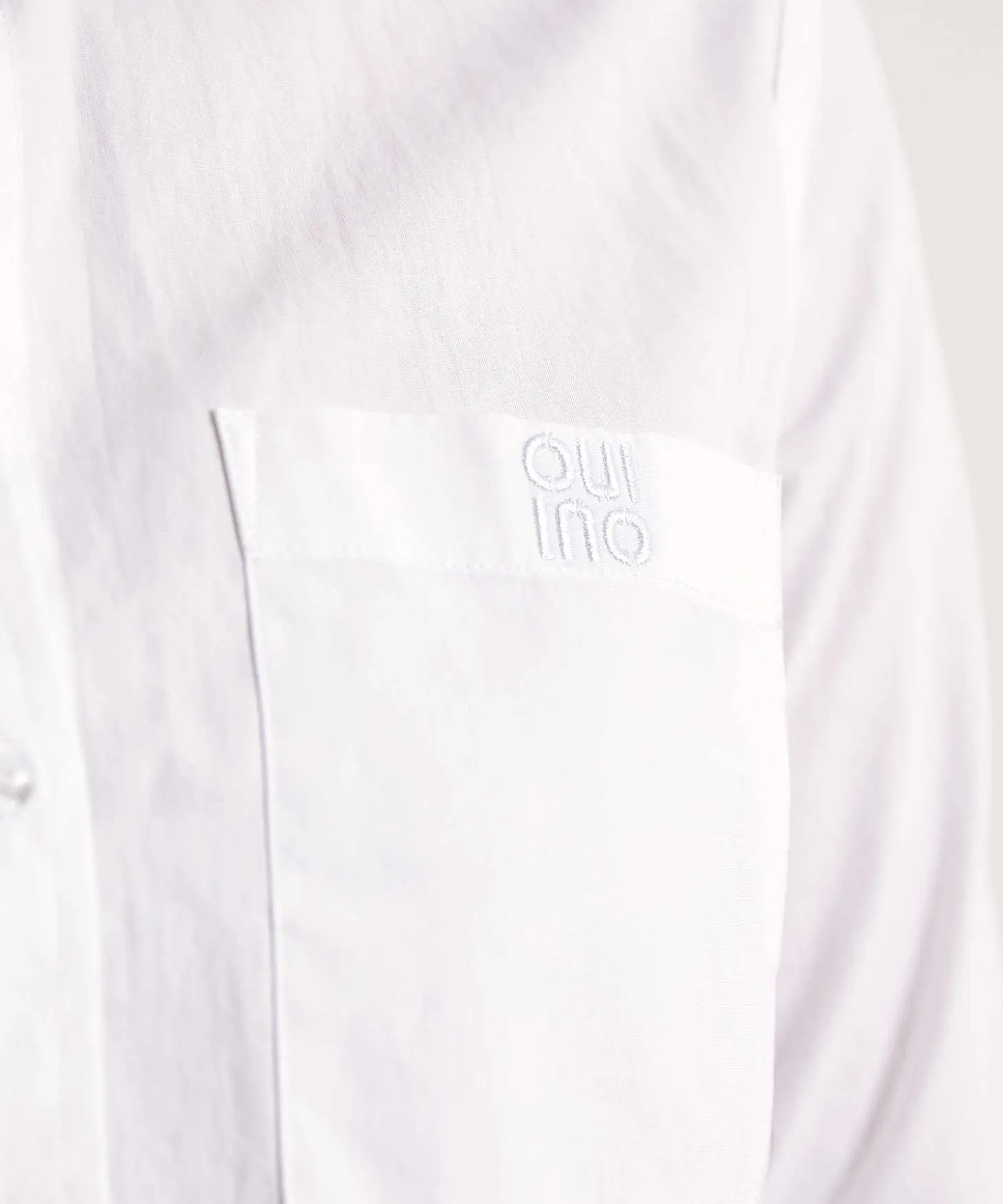 Oui Korte Poplin Blouse