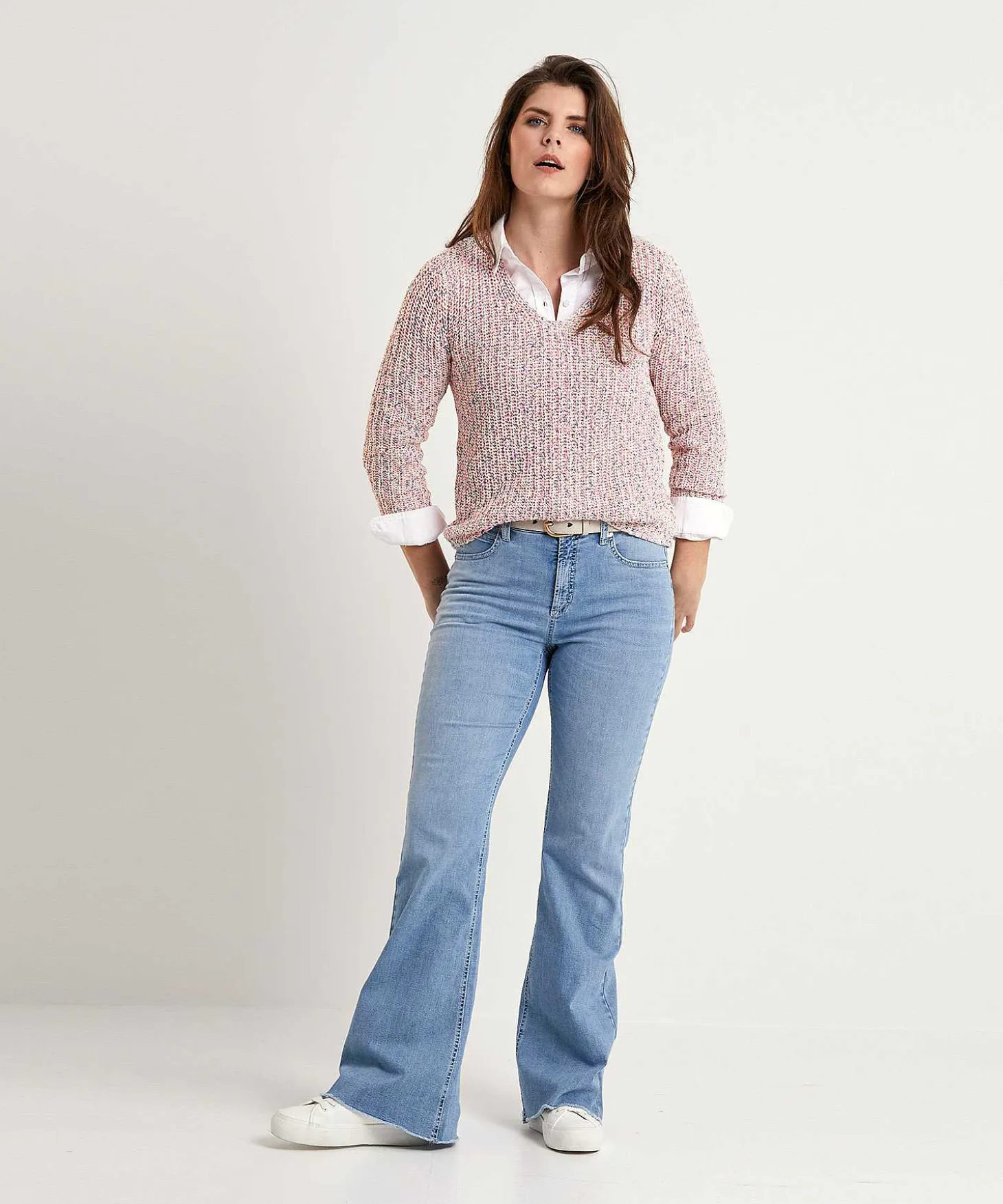 Oui Korte Poplin Blouse