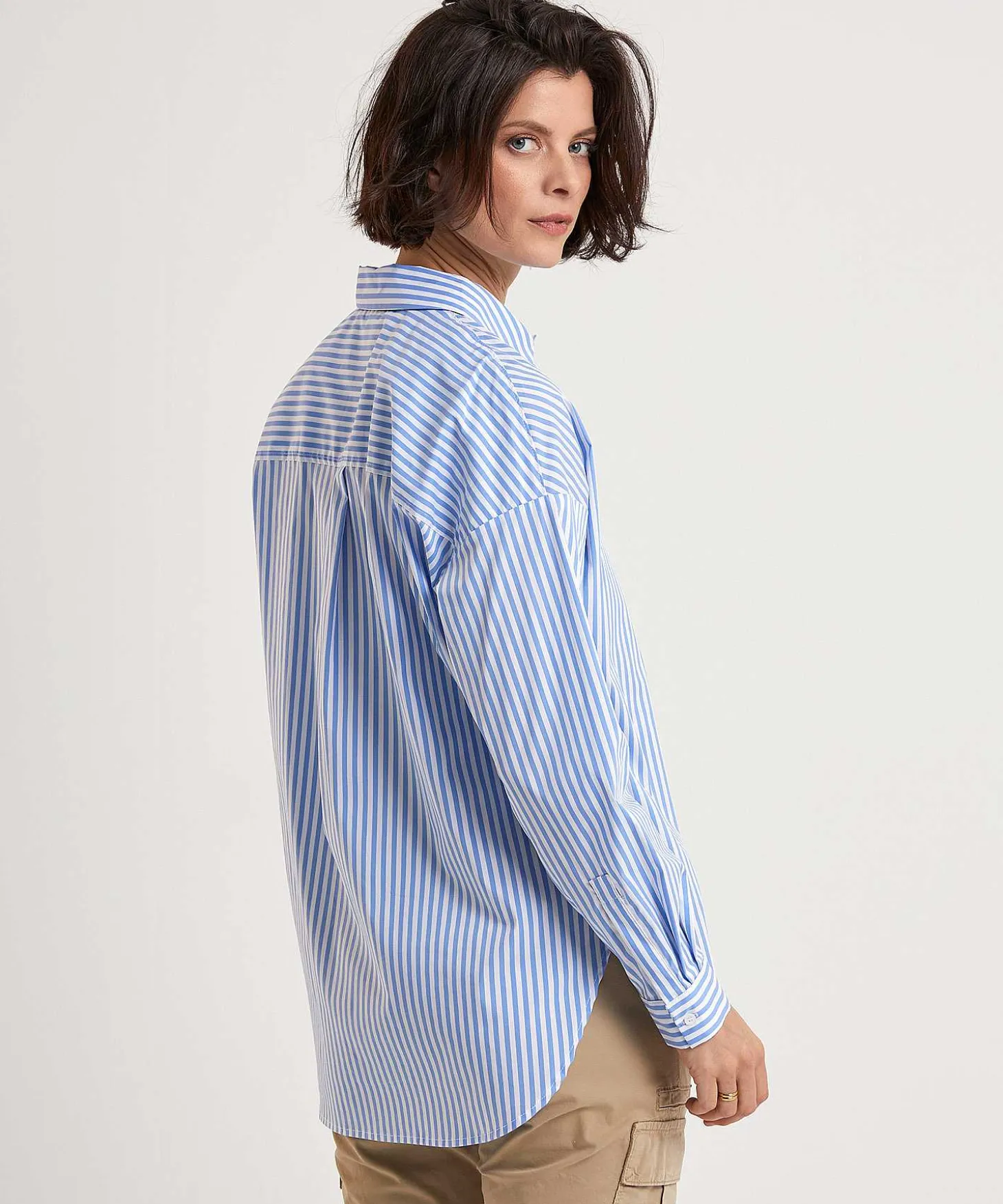 Oui Langere Blouse Streep