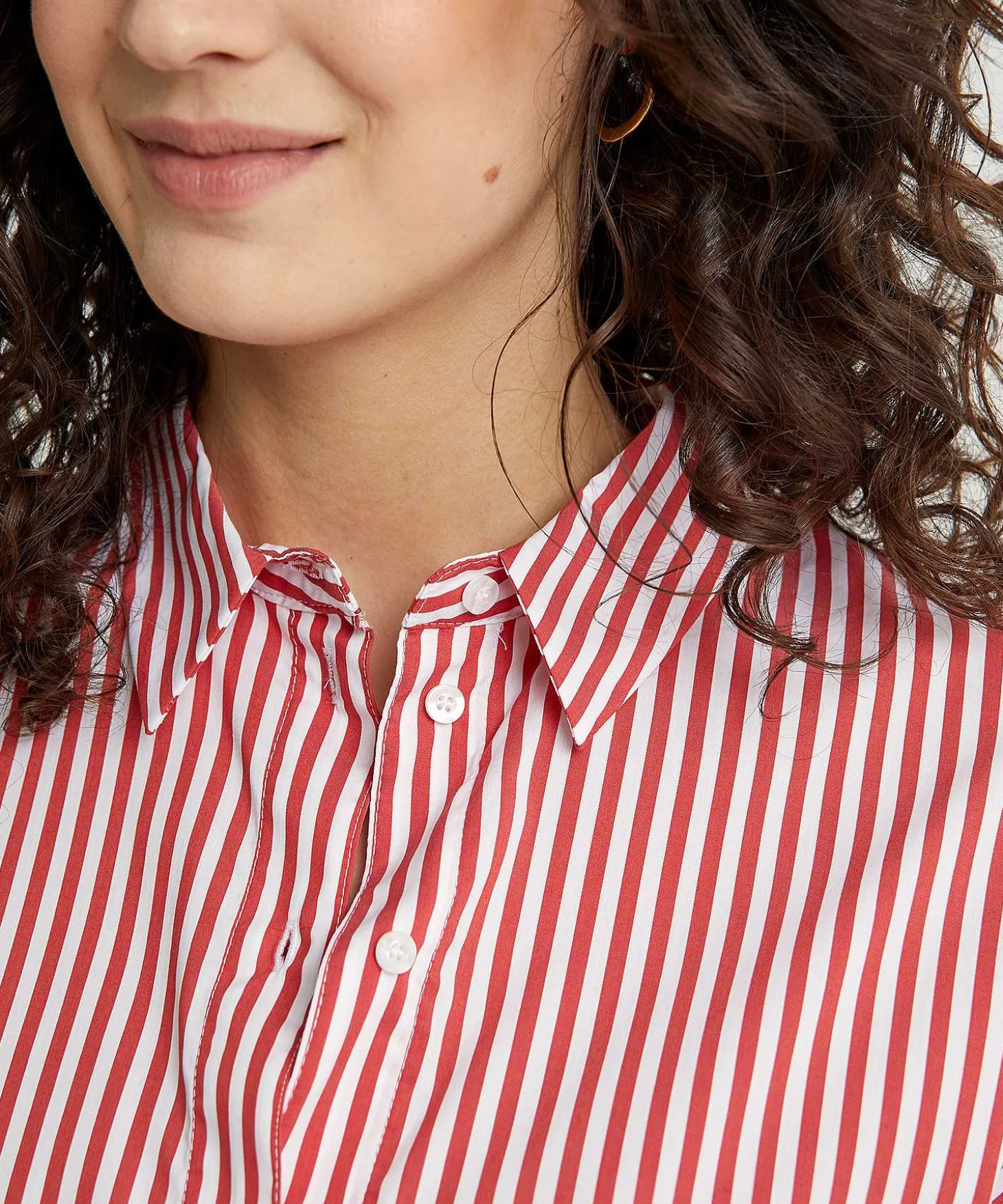 Oui Langere Blouse Streep