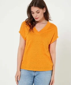 Oui Linnen Shirt V-Hals