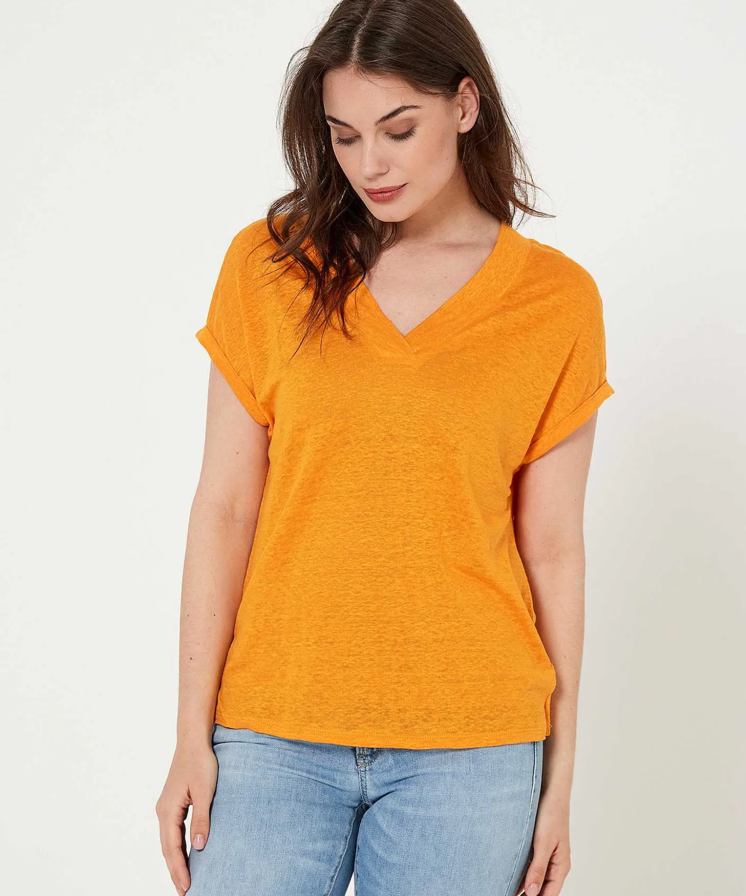 Oui Linnen Shirt V-Hals