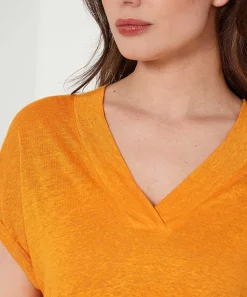 Oui Linnen Shirt V-Hals