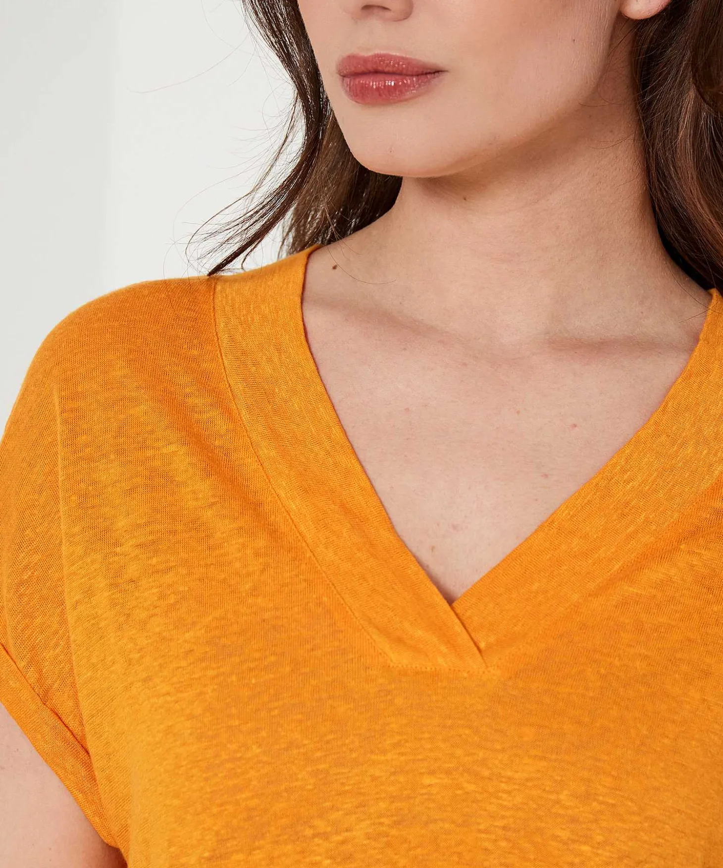 Oui Linnen Shirt V-Hals