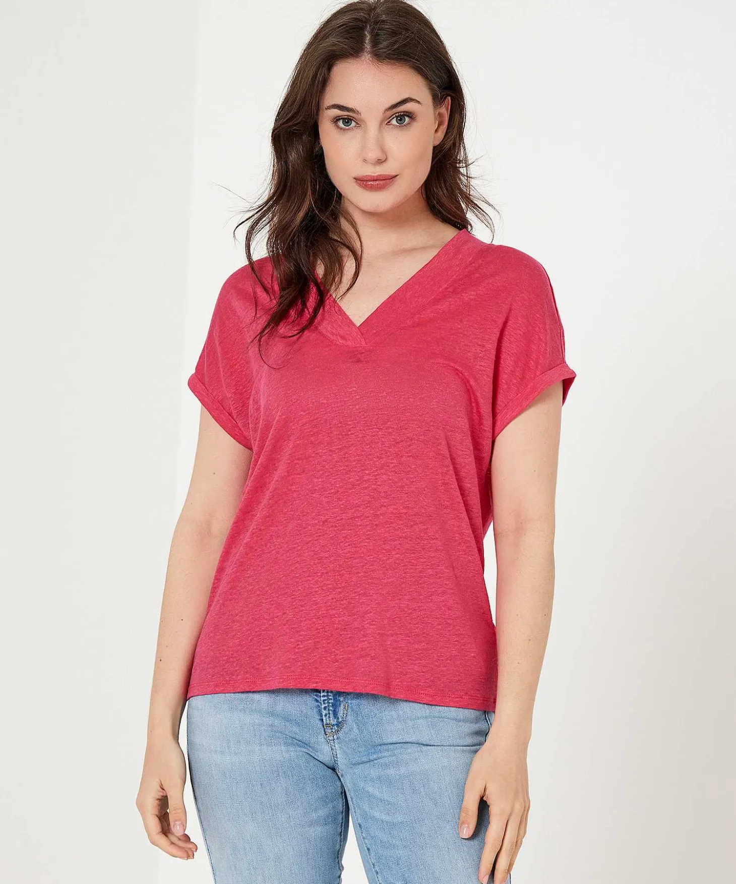 Oui Linnen Shirt V-Hals