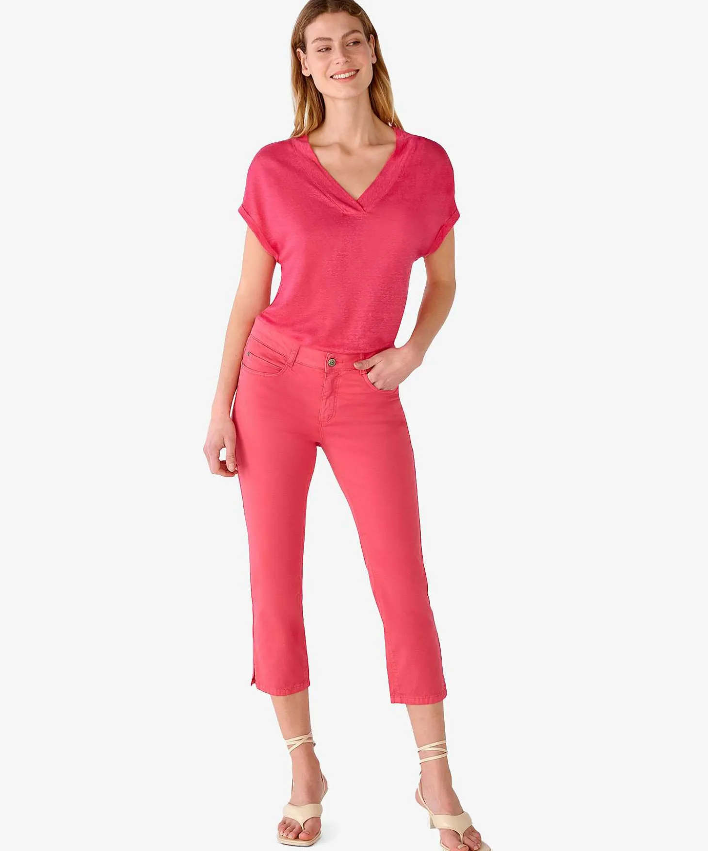 Oui Linnen Shirt V-Hals