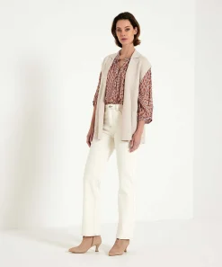 Oui Mouwloos Vest Puntaknit