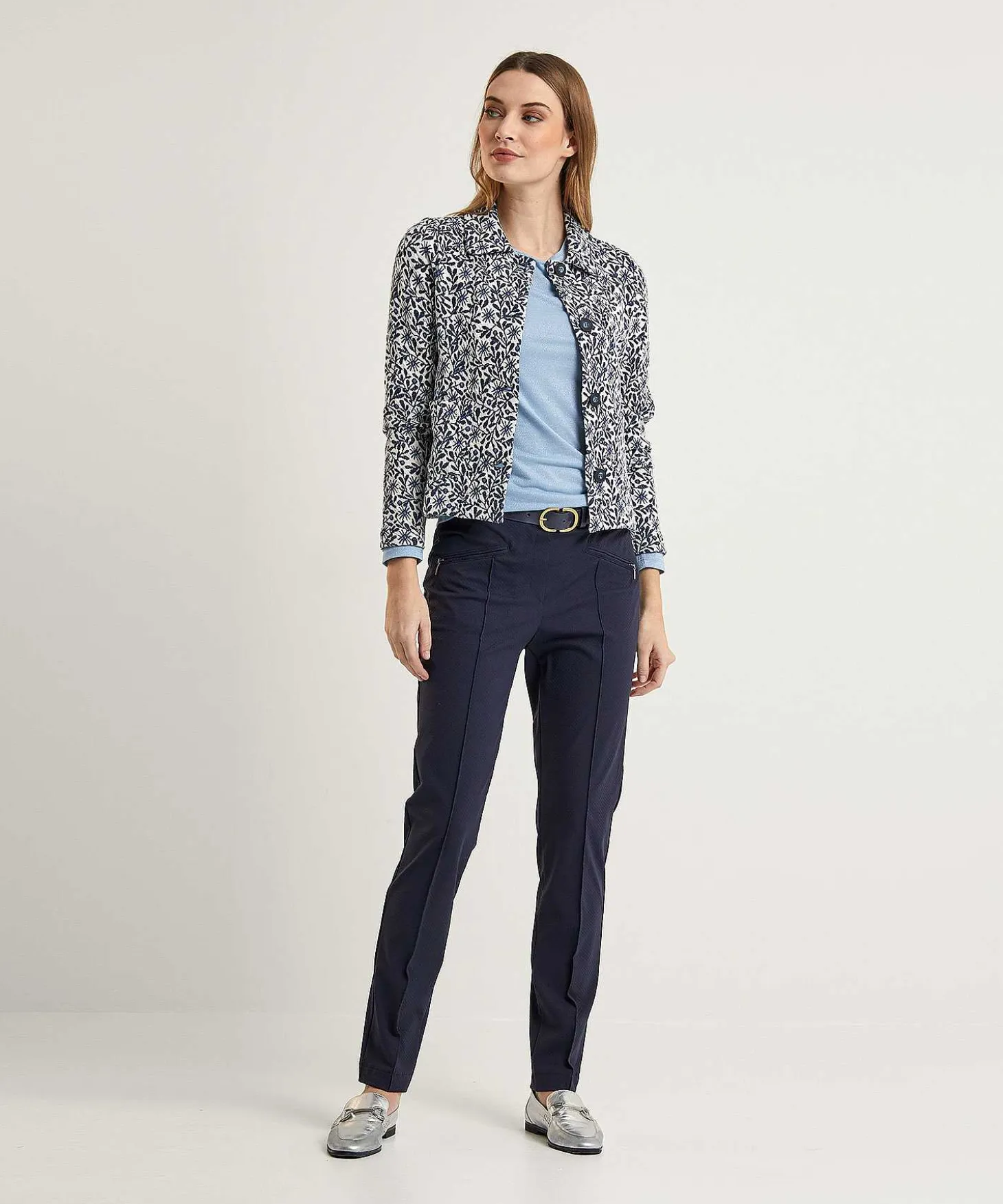 Oui Shirt Met Schouderplooi Lurex