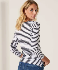 Oui Shirt Strepen Lange Mouw
