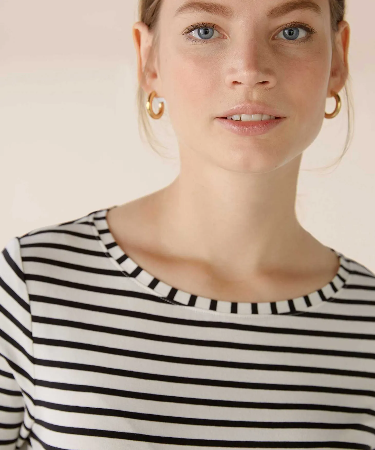 Oui Shirt Strepen Lange Mouw