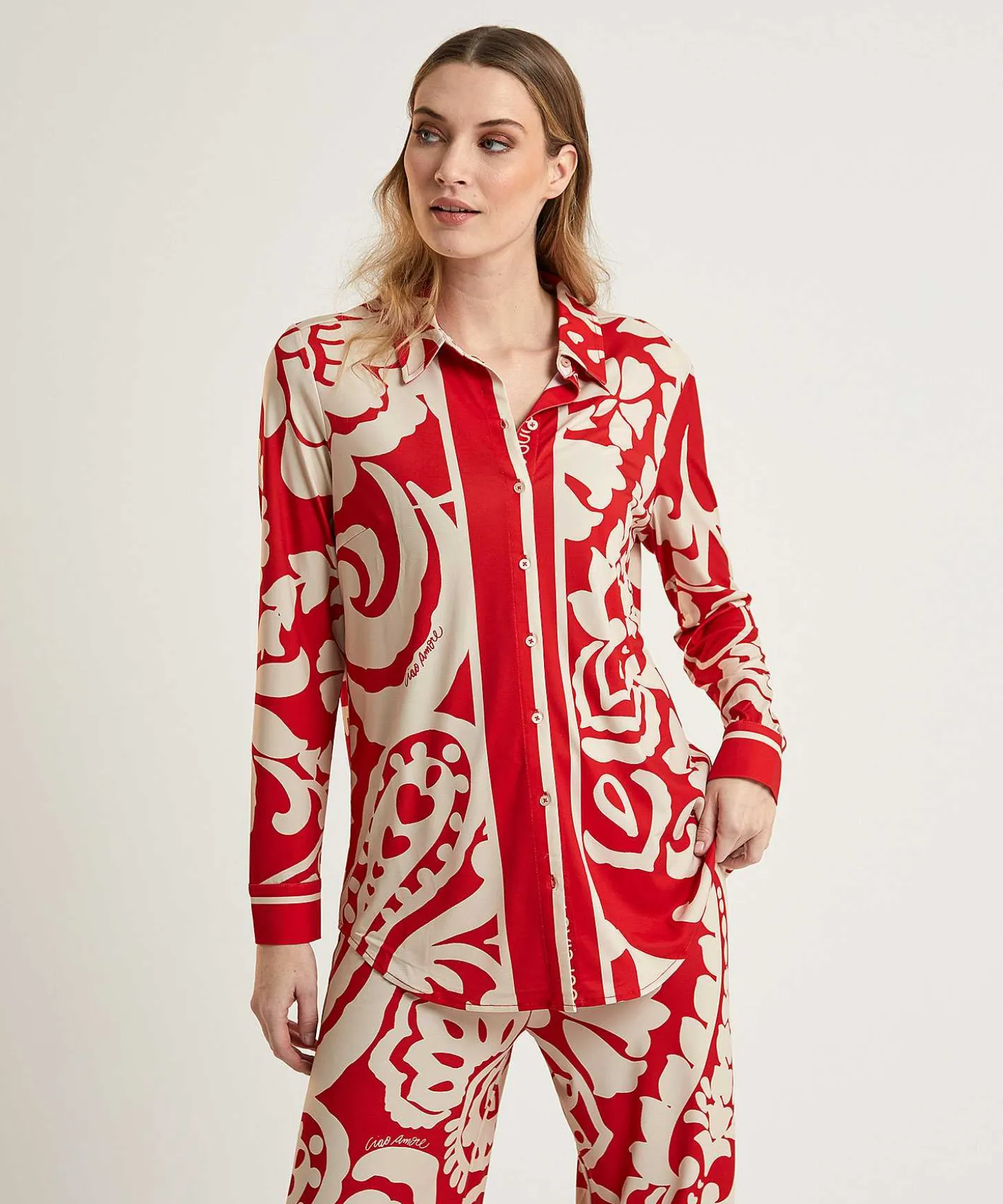 Oui Slinky Blouse Print