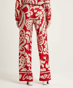 Oui Slinky Palazzo Broek Print