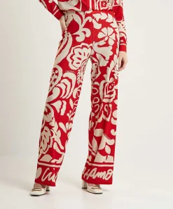 Oui Slinky Palazzo Broek Print
