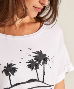 Oui T-Shirt Palmbomen Kraaltjes