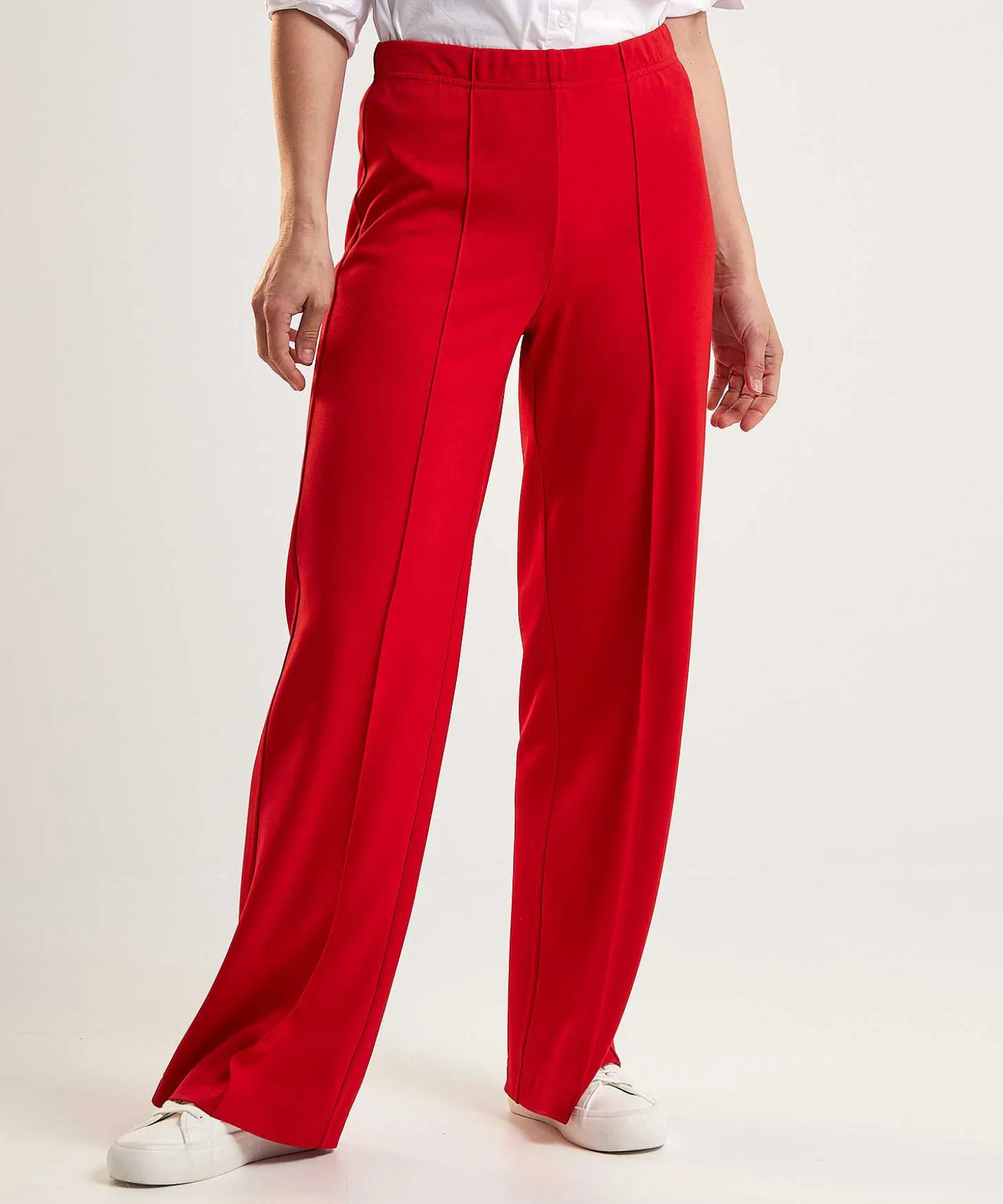 Oui Wide Leg Jersey Broek