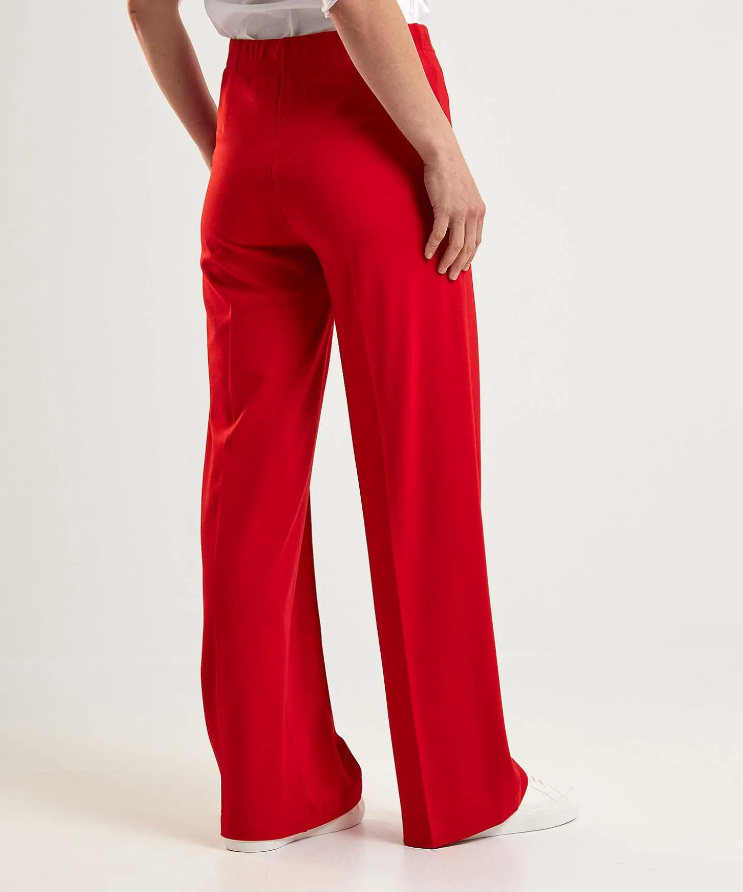 Oui Wide Leg Jersey Broek