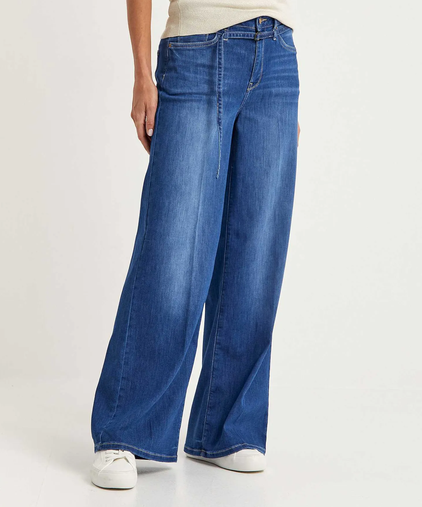 Raffaello Rossi Wide Leg Jeans Ceintuur Sventy B