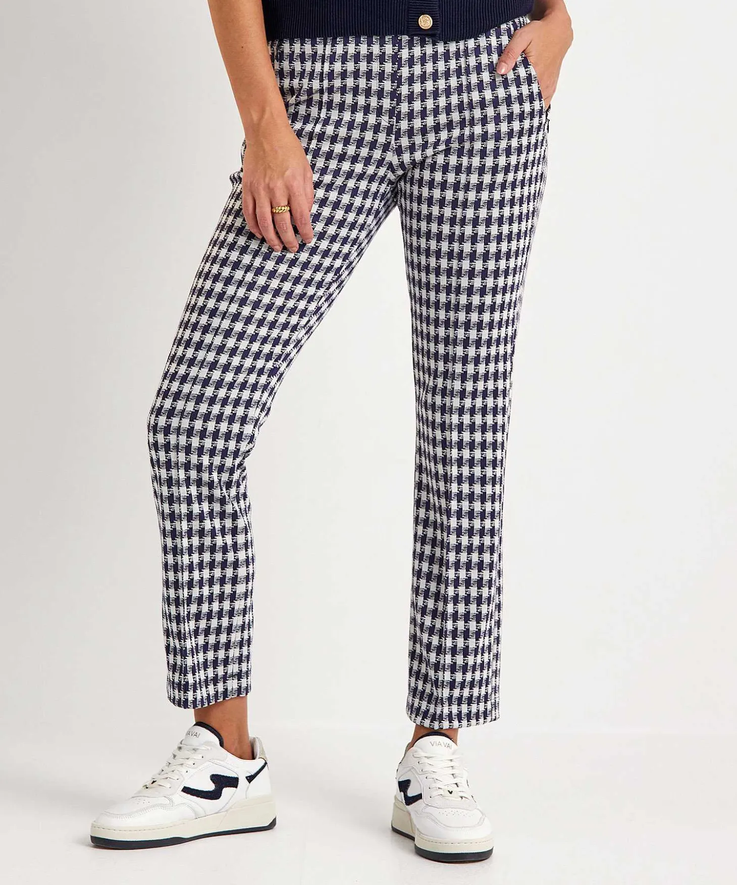 Raphaela By Brax Super Slim Cropped Broek Lillyth Check