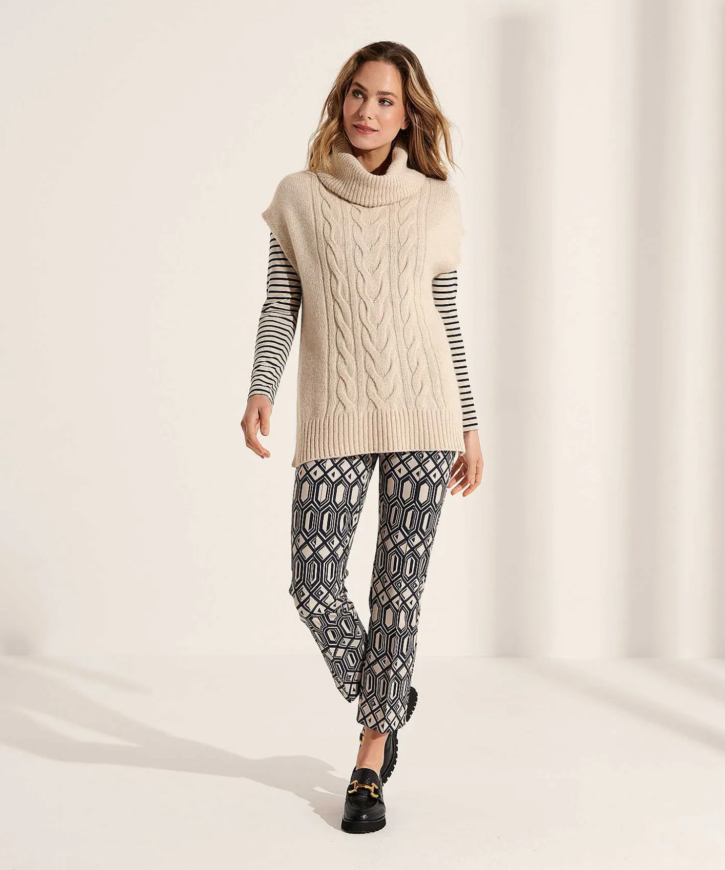 Rosner Cropped Broek Winter Techno Alisa Print