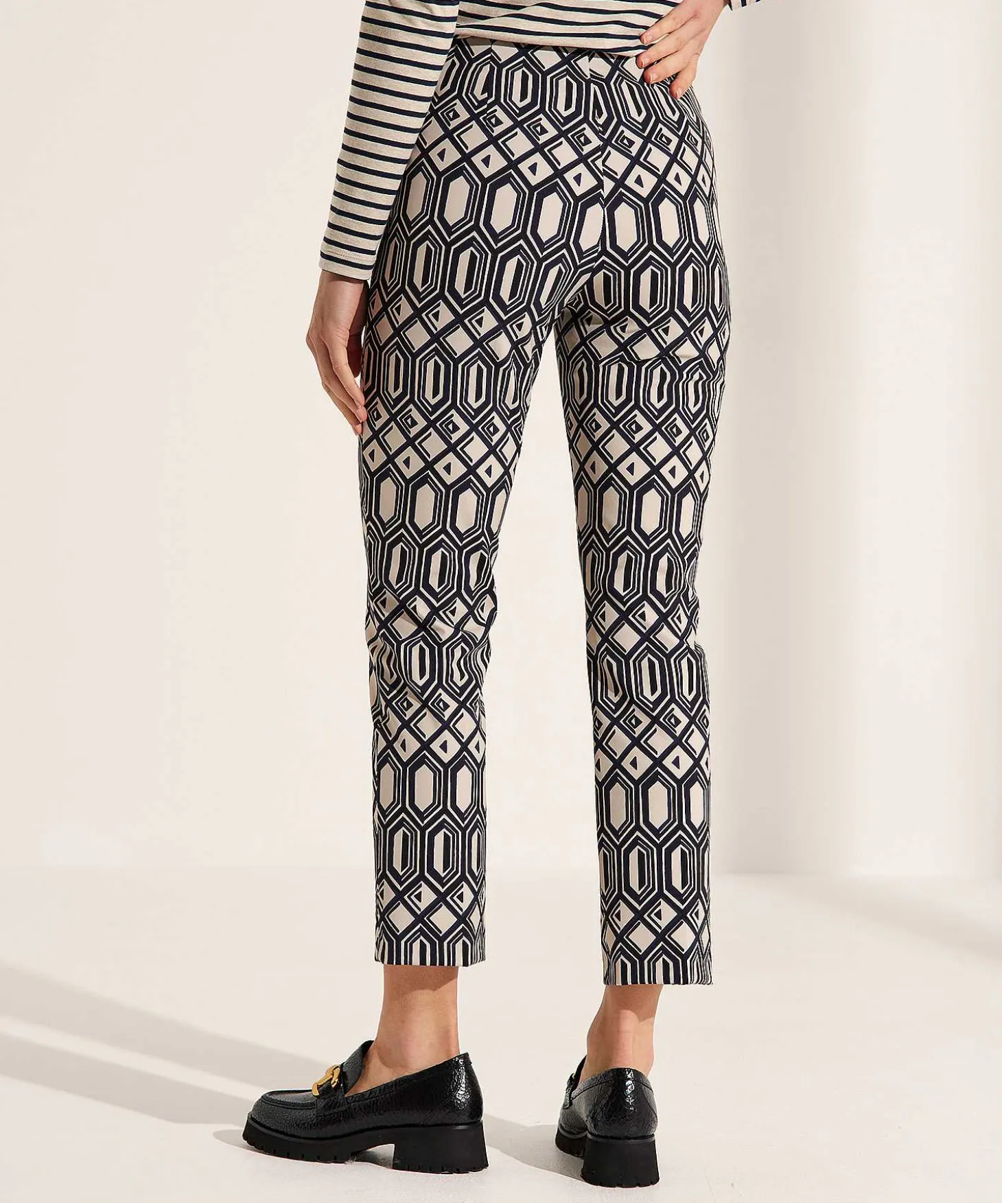 Rosner Cropped Broek Winter Techno Alisa Print