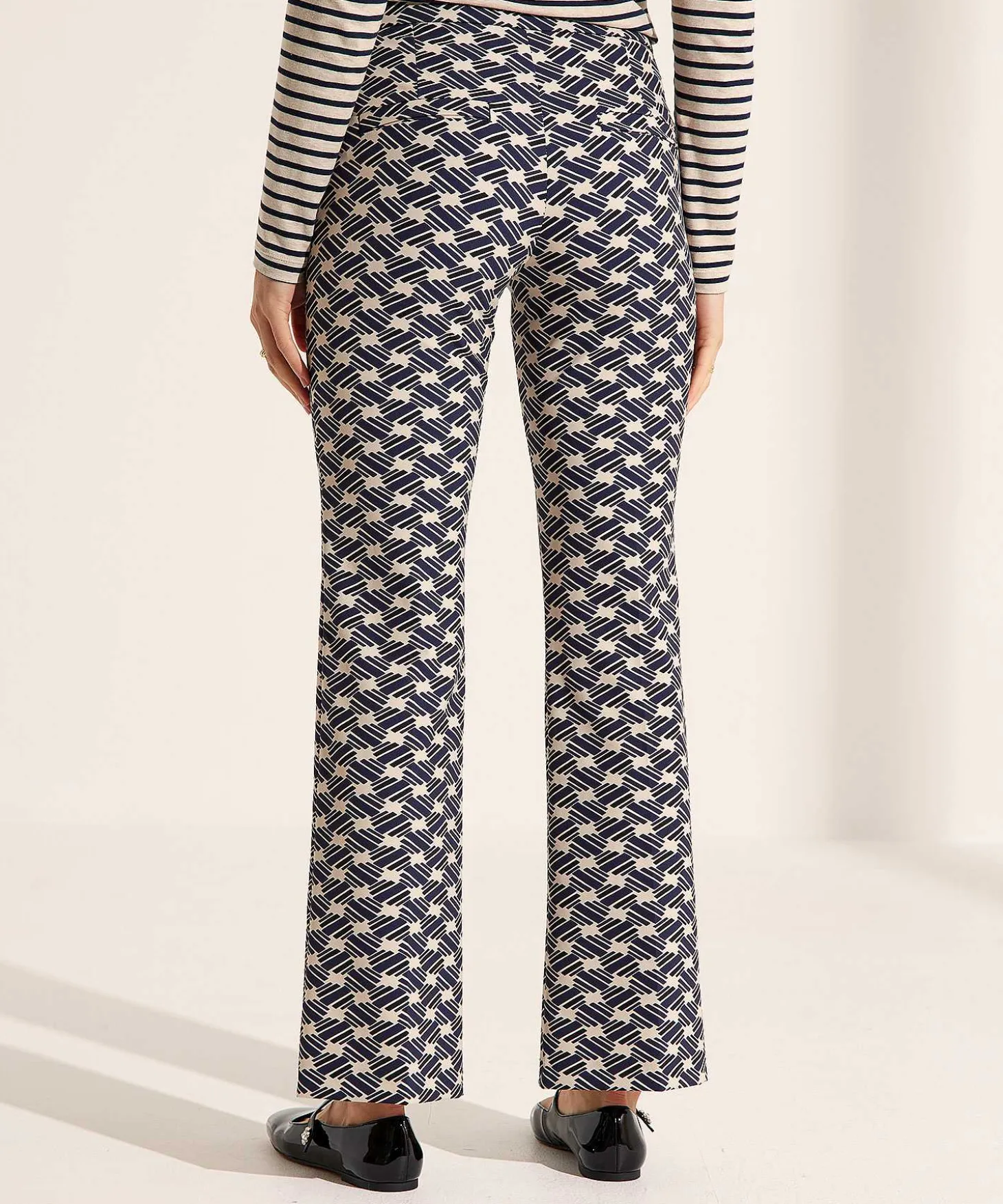 Rosner Flared Broek Winter Techno Alisa Print